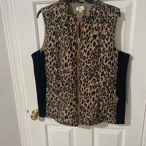 Kim rogers vest cl leopard print stretchy side panels